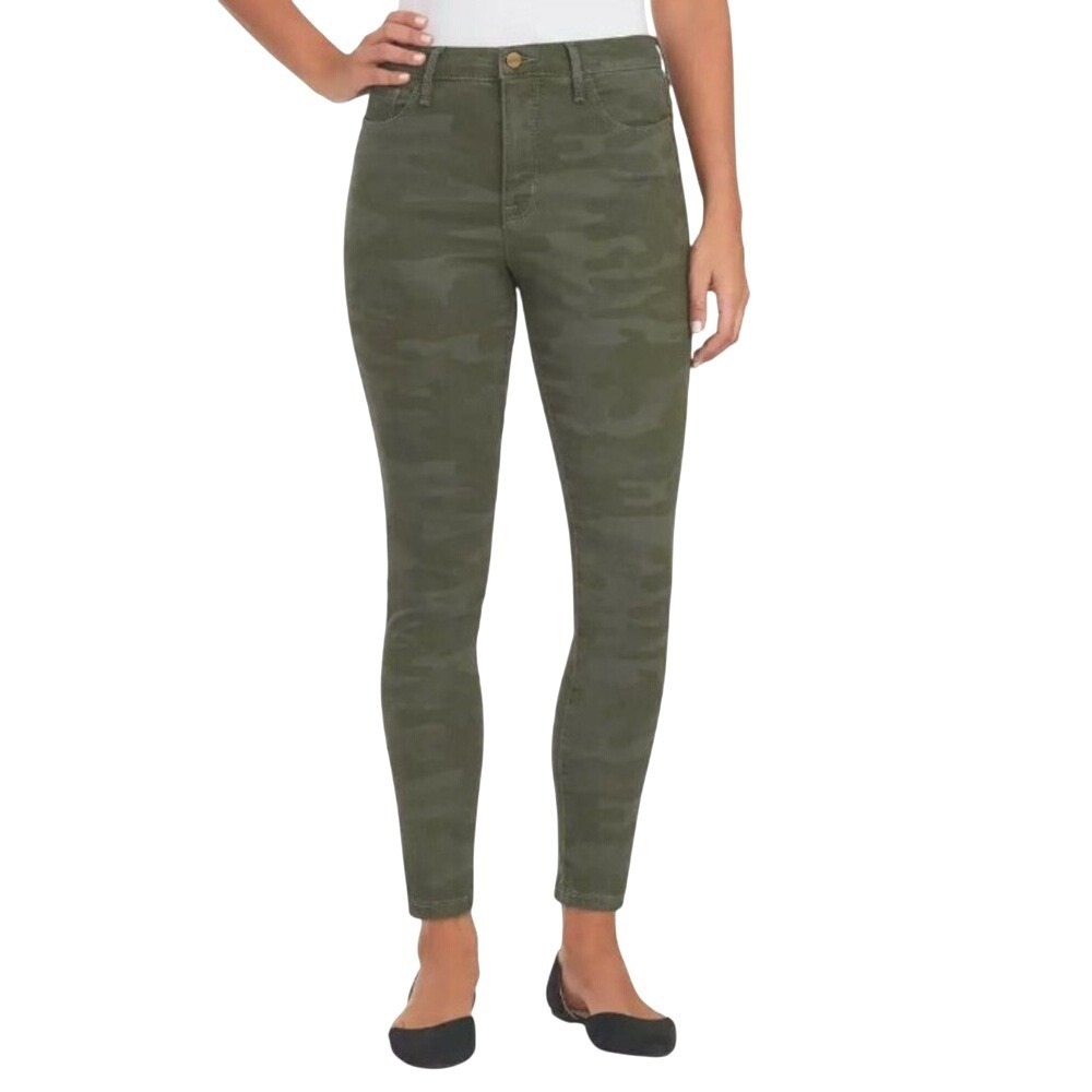 Social Standard Sanctuary High Rise Skinny Camo Green Womens Jeans‎ 10/30